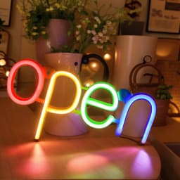 Artistic OPEN LED Neon Lights USB/Battery Powered for Holiday Parties Weddings Bars Cafes Game Rooms Commercial Lighting