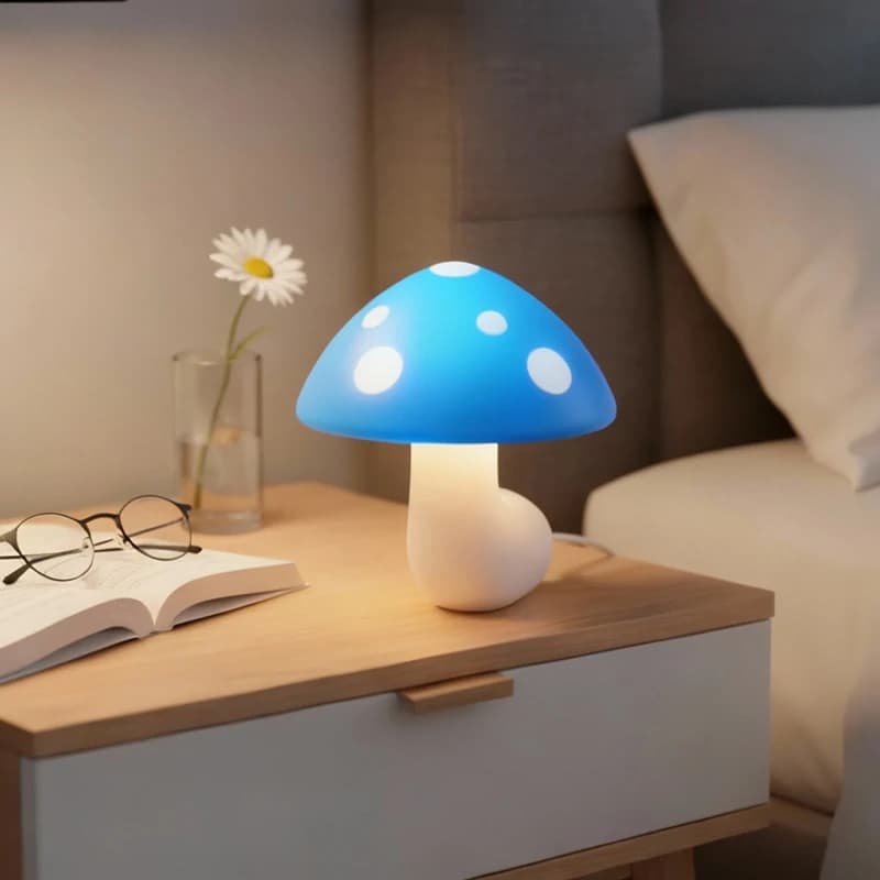 1/2/3Pcs Mushroom LED Night Light Creative Plug-in Room Lamp with Light-sensing Switch Automatically Turn on When It Gets Dark