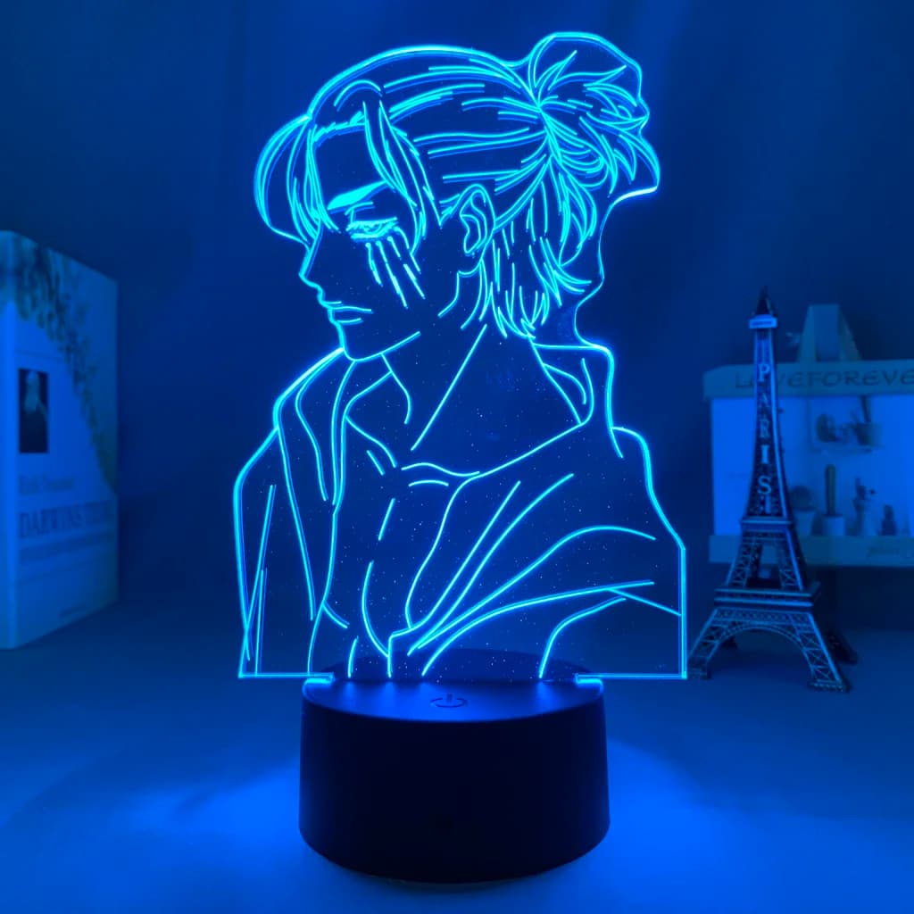 Anime Light Attack on Titan 4 Eren Yeager Figure for Bedroom Decor Night Light Kids Birthday Gift Shingeki No Kyojin 3d Lamp AOT