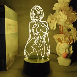 Cortana Halo 4 Game Aesthetic Lamp Desktop Decorative Nightlight for Gamers Room Cool Gift LED Color Changing Setup