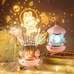 Galaxy Solar System Projector Nightlights 360° Rotating 12 Films Kids Star Night Light Projector for Bedroom Home Decoration Lam