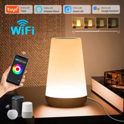 TUYA WiFi Night Light LED Smart Touch Bedside Lamp USB Charging Table Lamp Dimming Night Lamp Room Decor Lamp Alexa Google Home