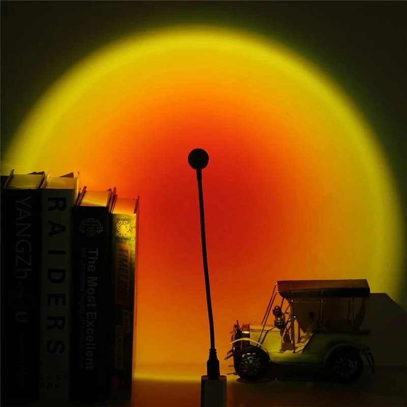 LED Sunset Lamp Nightlights USB Projector Birthday Party Decoration Mood Lights For Bedroom Living Room Wall Photography