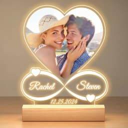 Personalized Custom Photo Text 3D Acrylic Lamp Customized Bedroom Night Light Valentine's Day Wedding Anniversary Birthday Gifts