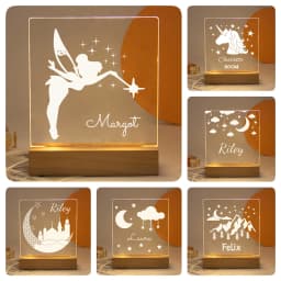 Drop Shipping Personalized Nightlight USB LED Customized Name 3D Lamp Decoration Bedroom Toys Birthday For Baby Children Gift