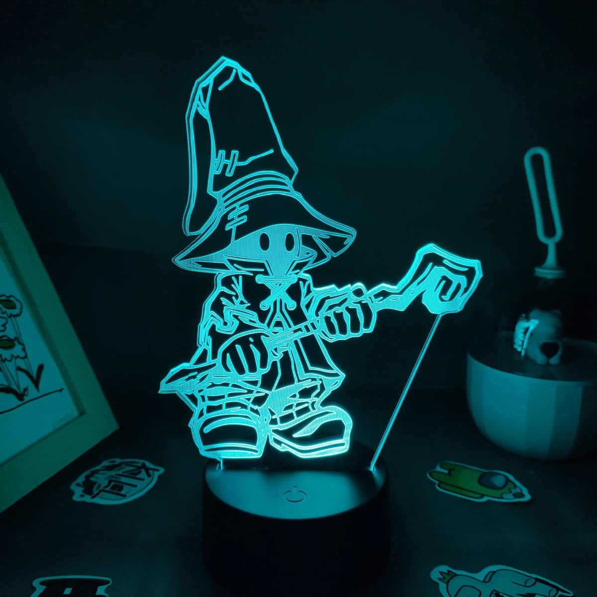 Final Fantasy Game Figure Vivi Ornitier Lava Lamp 3D Led RGB Battery Changing Night Lights Gaming Room Table Colorful Decoration