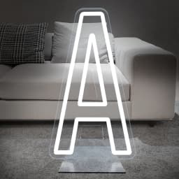 76cm Large Light up Letter Sign 26 Alphabet Stand up Lighting for Wedding Birthday Party Home Bar Decor