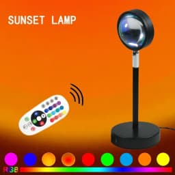 Sunset Mood Light Multiple Colors Sunset Projection Lamp with Remote Night Light for Room Bedroom Decoration Sunset Lamp Usb