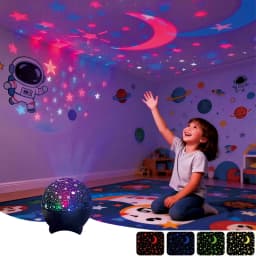 Mini Night Lamp Starry Moon Galaxy Projection Lamp RGB LED Night Lights USB Powered Room Decor Light for Kids Christmas Gifts