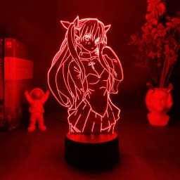 Anime Fate Stay Night Tohsaka Rin Figurine Lamp Cute Room Decor Harajuku Girls Bedroom Decoration Manga Hobby Lighting Tohsaka