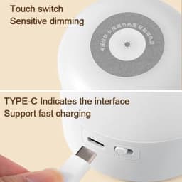 Led Night Lights Bedside Dimmable Charging Desktop Night Lamps Bedroom Bedside Lighting Decoration Touch Led Reading Table Lamp