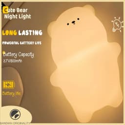 Night Light for Kids 2 Brightness Silicone Nursery Sleeping Light Portable USB Rechargeable Bedside Lamp For Baby's Room