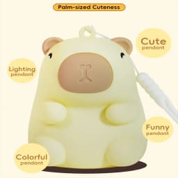 Capybara Cute Night Light, Squishy Lamp Gifts Toys, Rechargeable LED Dimmable Silicone Nightlight for Kids