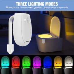 RGB LED Toilet Bowl Lamp PIR Smart Motion Sensor Night Lights AAA Battery Powered For Washroom Bathroom WC Toilet Seat Backlight