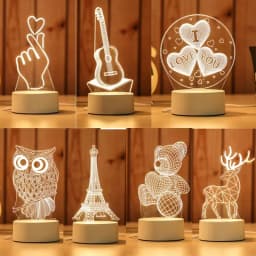 3D LED Lamp Creative 3D LED Night Lights Novelty Illusion Night Lamp 3D Illusion Table Lamp For Home Christmas Decorative Light