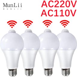 220V 110V LED E27 PIR Motion Sensor Lamp 12W 15W 18W LED Bulb with Motion Sensor Infrared Radiation Motion Detector Night Light