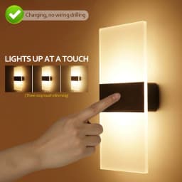 Rechargeable Wireless Wall Lights LED Indoor Light for Bedroom Bedside Balcony Corridor Lamps Decor LED Wall Lamp Home Decor