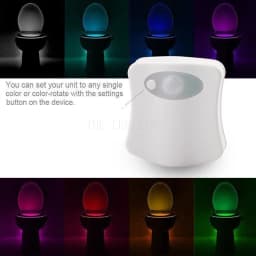 16/8 Color Backlight For Toilet Bowl WC Toilet Seat Lights With Motion Sensor Smart Bathroom Toilet Night Light LED Toilet Light