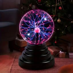 RGB Electrostaticion Plasma Ball Lamp - Touch Control Lightning Globe, USB Powered Color-Changing Mood Light with Glass Cover