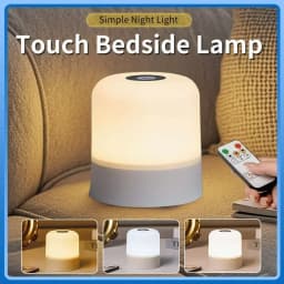 GGbingo Dimmable Touch Night Light Rechargeable Remote Control Night Light RGB Table Lamp Ambient Light for Bedroom Living Room