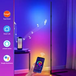 Tuya RGB Floor Lamp 200cm White Smart APP Remote Control Modern Corner Floor Light Atmospheric Festival LED Stand Lighting