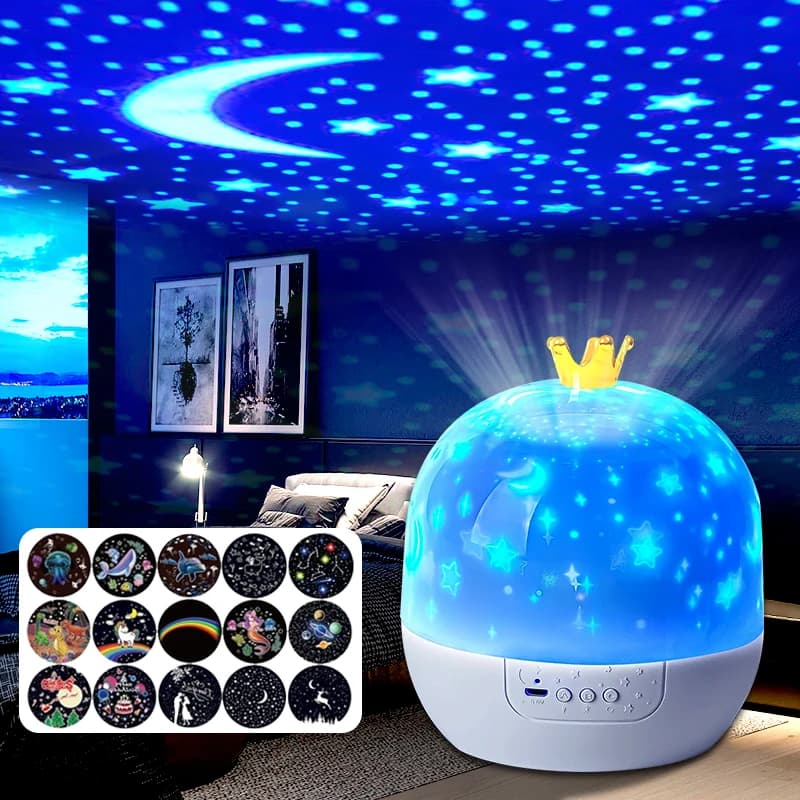 15 Sets of Films Ocean Night Light Projector, Kids Projector for Bedroom, Stars Projector for Ceiling Kids Night Light