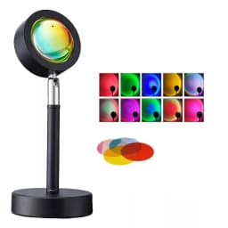 16 Colors RGB Photography Sunset Lamp Led Usb Projector Night Light Remote Neon Bedroom Home Coffee Store Wall Decoration Gift