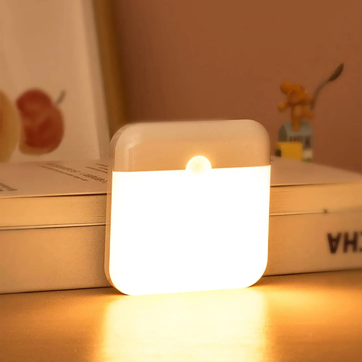 LED Wireless Night Light, Human Motion Sensor Lantern Rechargeable Wall Lamp, for Camping Summer Stairs Closet Kitchen Toilet