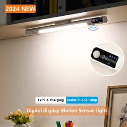 Motion Sensor Light Night Light Desk Lamp Type C Rechargeable Lights Cabinet Lights For Kitchen LED Digital display Night Lights