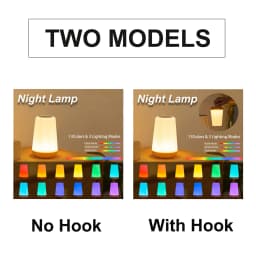 GGbingo USB Touch Control LED Night Light 13 Colors Dimmable Bedside Table Lamp with Remote for Bedroom Camping Decor