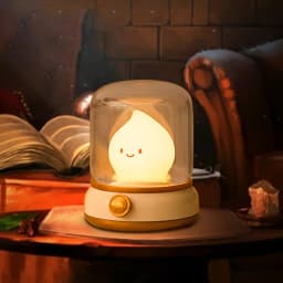 Candle Night Light Cute Flame Lamp Desktop LED Decorative Light USB Rechargeable Night Light Bedroom Creative Children's Gift