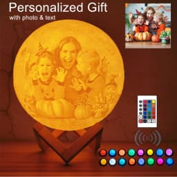 Photo/Text Customized 3D Printing Moon Lamp Touch Switch Night Light for Kids Girlfriend family Custom gift Home Decor Dropship