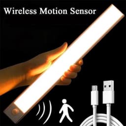 PIR Motion Sensor LED Under Cabinet Lamp Dimmable Rechargeable Night Light Stairs Closet Room Aisle Tube Bar Detector Bulb