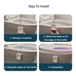 Motion Sensor Toilet Night Light Home Toilet Lamp Bathroom Body 8-Color Changes for Shower Room Closes Tool Home Decor