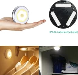 Night Light With PIR Motion Sensor Wireless LED Battery Lamp Protable Magnetic For Bedroom Kitchen Cabinet Lighting