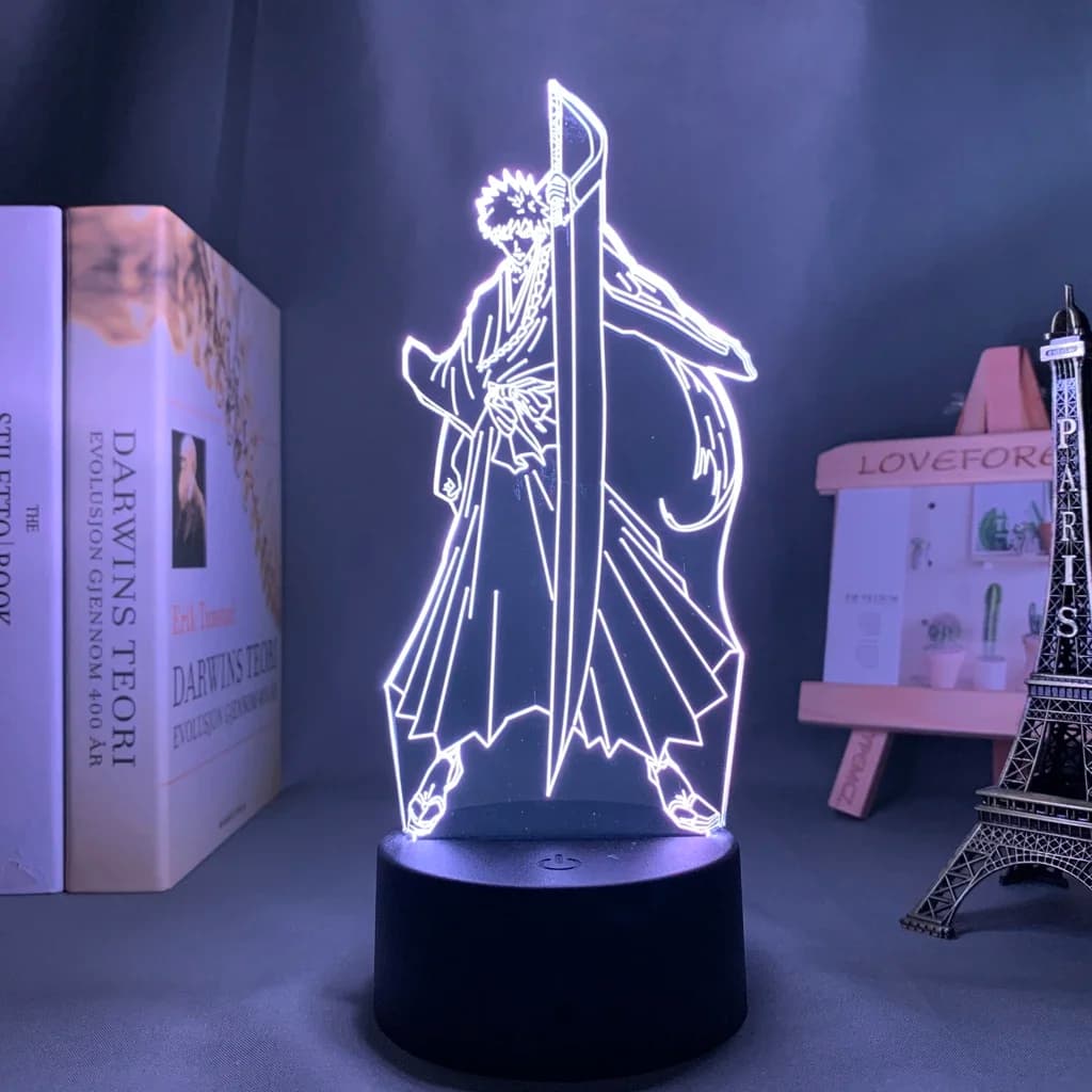 Anime Bleach 3d Lamp Ichigo Kurosaki for Bedroom Decor Nightlight Cool Birthday Gift Acrylic Led Night Light Bleach