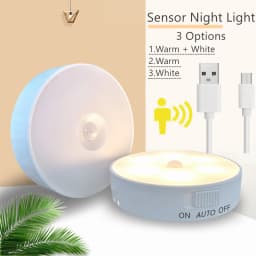 Night Light Motion Sensor Light USB LED Lamp With Switch Rechargeable Inductor Lights For Kitchen Stairs Hallway Closet Bedroom