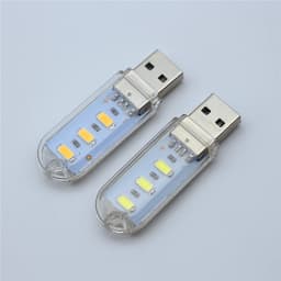 Portable USB LED Night Light 3LEDs Keychain 5V Desk Reading Lamp Camping Book USB Gadget for Notebook Computer PC Power Bank