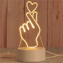 USB Operated 3D Acrylic LED Night Light Festival Birthday Kids Gifts Bedroom Bedside Decor Night Lamp Home Novelty Lighting