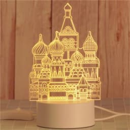 USB Operated 3D Acrylic LED Night Light Festival Birthday Kids Gifts Bedroom Bedside Decor Night Lamp Home Novelty Lighting