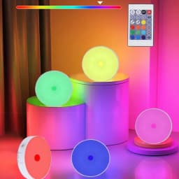 Night Light With Motion Sensor Wireless LED USB Rechargeable Lamp RGB Mood Puck Lights For Bedroom Bedside Cabinet Decor