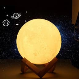 LED Night Light 3D Print Moon Lamp With Stand And Battery Color Change Bedroom Decor Moon For Kids Gifts Lampara De Luna
