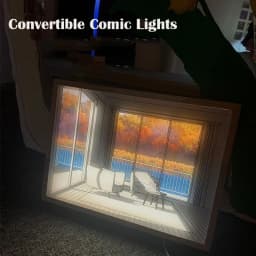 Creativity Night Light Simulation Gift Sunset Mood Photo Frame Lamp INS Anime Painting Led Lights Decoration Lighting