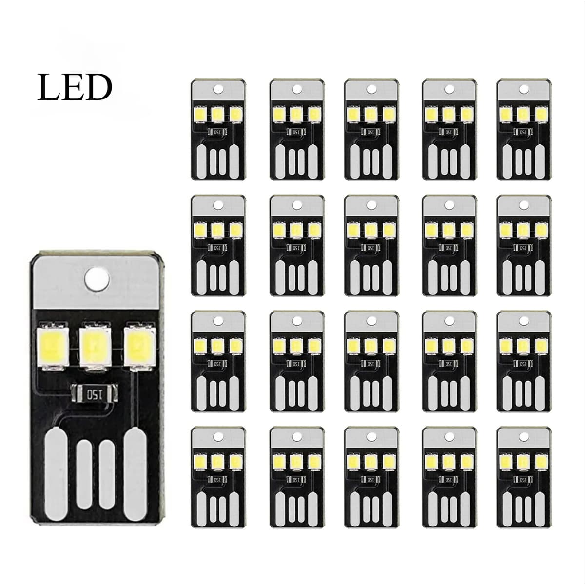 20pack Book Light Mini Night Lighting 2835SMD Book Lamp Bulb 5V 0.2W Led Usb Light for Power Bank Computer Laptop