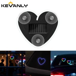 1PCS USB Solar Powered Heartshaped Symphony Colorful Led Ambient Light Bedroom Night light Front Rear Windowsheid Decoration