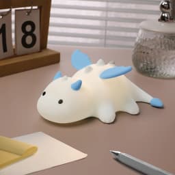 Cute Baby Dragon Night Light For Kids Rechargeable Dimmable Nursery Bedside Silicone Animal Lamp Color Changing Sleeping Light