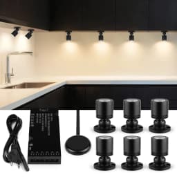 10PCS 5PCS Cabinet LED Lighting Kit 12V 3W LED Spotlight Downlight With Dimmable Touch Switch For Exhibition Case Counter Shelf