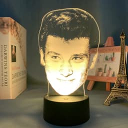 French Celebrity Johnny Hallyday Signature Led Night Light Fans Gift Home Decoration Color Changing Nightlight Bedroom Desk Lamp
