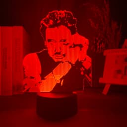 French Celebrity Johnny Hallyday Signature Led Night Light Fans Gift Home Decoration Color Changing Nightlight Bedroom Desk Lamp
