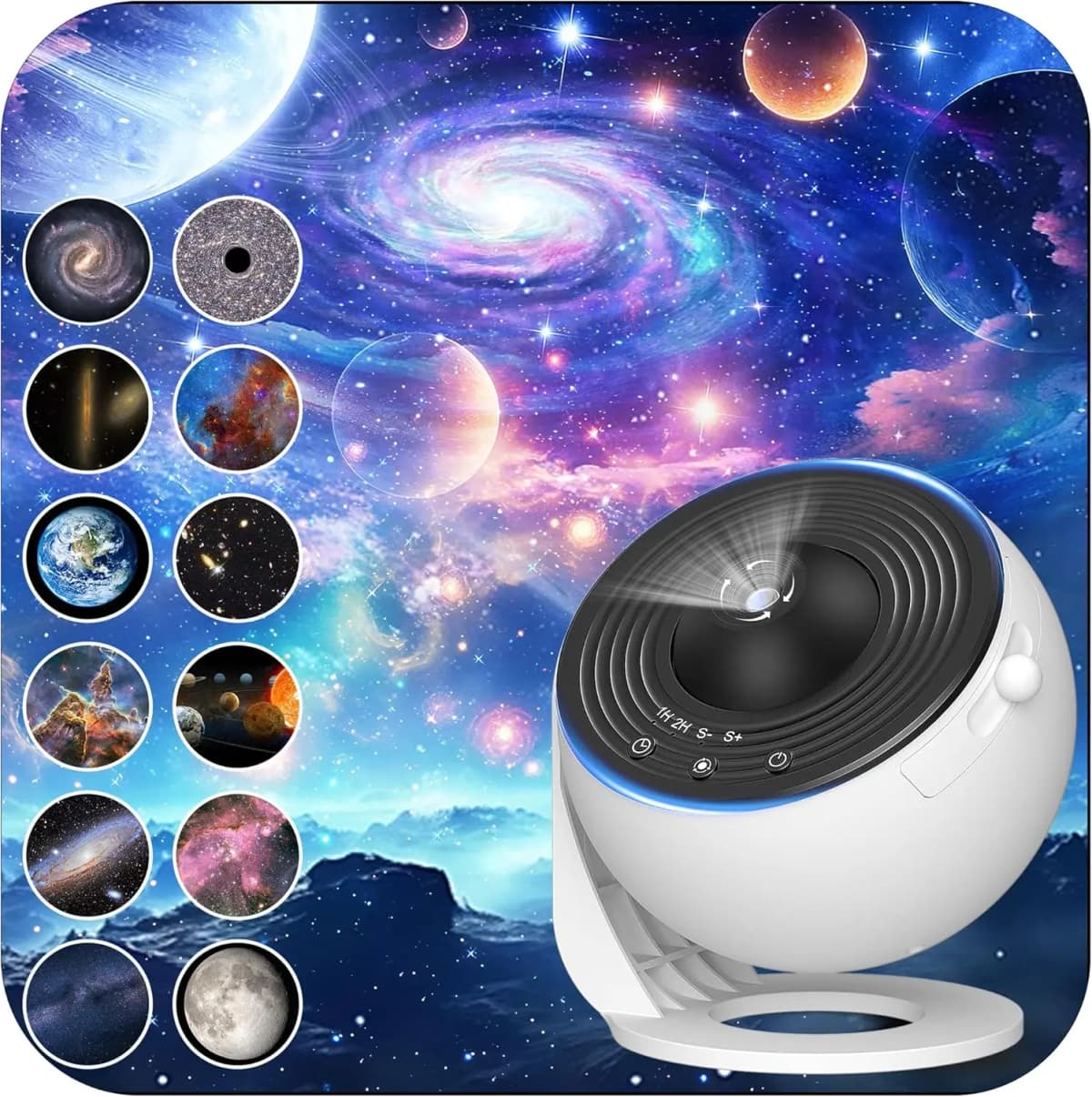 13 In 1 Planetarium Star Projector HD Image Area LED Night Light,4K 13 Film Discs,360° Rotate 1/2h Timer for Kids&Adults Bedroom